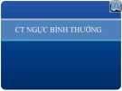 Bài giảng CT ngực bình thường