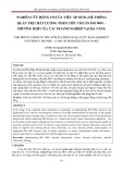 Nghiên cứu động cơ của việc áp dụng hệ thống quản trị chất lượng theo tiêu chuẩn ISO 9001 – trường hợp của các doanh nghiệp tại Đà Nẵng