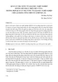 Quản lý nhà nước về giáo dục nghề nghiệp hướng đến phát triển bền vững: Trường hợp quản lý nhà nước về giáo dục nghề nghiệp cho lao động nông thôn ở cấp huyện, xã