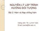 Bài giảng Nguyên lý lập trình hướng đối tượng: Bài 2 - TS. Lý Anh Tuấn