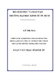 Luận văn Thạc sĩ Kinh tế: Chiến lược Marketing cho sản phẩm tôm đông lạnh của công ty cổ phần thực phẩm BIM tại thị trường nội địa đến năm 2020