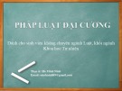 Bài giảng Pháp luật đại cương: Bài 4 - ThS. Hà Minh Ninh