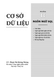 Giáo trình Cơ sở dữ liệu: Phần 2 - Phạm Thị Hoàng Nhung