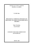 Summary of doctoral dissertation of psychology: Pedagogical communication skills of preschool teachers with kindergarten children