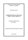 Summary of doctoral thesis of Economy: Competitiveness of Vietnam’s agricultural products