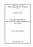 Luận văn Thạc sĩ Kinh tế: Phát triển nguồn nhân lực cho các khu công nghiệp tỉnh Bình Dương đến năm 2020