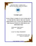 Luận văn Thạc sĩ Kinh tế: Tăng cường vai trò của lực lượng quản lý thị trường trong việc đấu tranh chống buôn lậu và gian lận thương mại trên địa bàn tỉnh Tây Ninh trong quá trình hội nhập