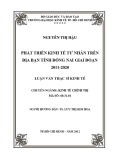 Luận văn Thạc sĩ Kinh tế: Phát triển kinh tế tư nhân trên địa bàn tỉnh Đồng Nai giai đoạn 2011 – 2020