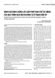 Đánh giá định lượng các giải pháp hạn chế tác động của quá trình quá độ do đóng tụ ở trạm biến áp