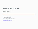 Bài giảng Tin học đại cương: Bài 3 - Phạm Xuân Cường