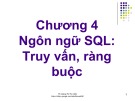 Bài giảng Cơ sở dữ liệu (Database): Chương 4 - TS. Đặng Thị Thu Hiền