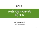 Bài giảng Toán rời rạc: Bài 3 - Vũ Thương Huyền