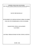 Doctoral Thesis summary of Educational sciences: Development of lower secondary school teachers in Ha Noi city by professional title standards