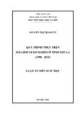 Luận án Tiến sĩ Sử học: Quá trình thực hiện xóa đói giảm nghèo ở tỉnh Sơn La (1998-2015)