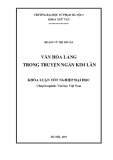 Khóa luận tốt nghiệp: Văn hóa làng trong truyện ngắn Kim Lân