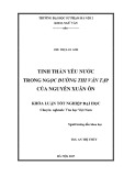 Khóa luận tốt nghiệp: Tinh thần yêu nước trong Ngọc Đường thi văn tập của Nguyễn Xuân Ôn