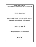 Luận văn Thạc sĩ Kinh tế: Nâng cao hiệu quả tín dụng đầu tư phát triển của chi nhánh ngân hàng phát triển ở Hà Tây