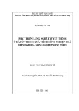 Luận văn Thạc sĩ Kinh tế: Phát triển làng nghề truyền thống ở Hà Tây trong quá trình công nghiệp hoá, hiện đại hoá nông nghiệp nông thôn