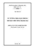 Khóa luận tốt nghiệp: Tư tưởng Nho giáo trong truyện thơ Nôm Nhị độ mai