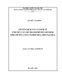 Luận văn Thạc sĩ Kinh tế: Chuyển dịch cơ cấu kinh tế ở huyện Cần Giờ thành phố Hồ Chí Minh, theo hướng công nghiệp hoá, hiện đại hoá