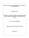 Luận văn Thạc sĩ Kinh tế: Vai trò Nhà nước trong việc hình thành và phát triển thị trường công nghệ ở Việt Nam
