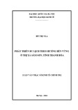 Luận văn Thạc sĩ Kinh tế chính trị: Phát triển du lịch theo hướng bền vững ở thị xã Sầm Sơn, tỉnh Thanh Hóa