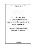 Khóa luận tốt nghiệp: Kết cấu của chữ Nôm và chữ Nôm vay mượn trong thơ Nôm truyền tụng Hồ Xuân Hương