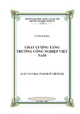 Luận văn Thạc sĩ Kinh tế chính trị: Chất lượng tăng trưởng ngành công nghiệp Việt Nam