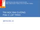 Bài giảng Tin học đại cương: Phần 3 - Trương Diệu Linh