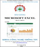 Bài giảng Microsoft Excel: Phần 1 - CĐ Công nghệ và Nông lâm Nam Bộ