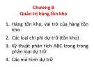 Bài giảng môn Quản trị sản xuất - Chương 8: Quản trị hàng tồn kho