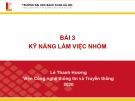 Bài giảng Nhập môn công nghệ thông tin và truyền thông: Bài 3 - GV. Lê Thanh Hương