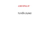 Bài giảng môn Quản trị nguồn nhân lực - Chương 4: Tuyển dụng