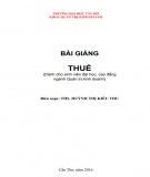 Bài giảng Thuế: Phần 2 - ThS. Huỳnh Thị Kiều Thu