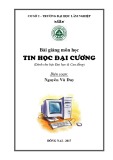 Bài giảng Tin học đại cương - Trường ĐH Lâm nghiệp