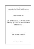 Luận văn Thạc sĩ Kinh tế: Ảnh hưởng của các yếu tố đầu vào đến hiệu quả kinh tế nuôi tôm hùm tỉnh Phú Yên