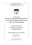 Luận văn Thạc sĩ Quản trị kinh doanh: Một số giải pháp hoàn thiện công tác quản trị tài chính tại Liên doanh Việt-Nga Vietsovpetro