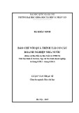 Luận văn Thạc sĩ Báo chí học: Báo chí với quá trình tái cơ cấu doanh nghiệp nhà nước (Khảo sát Báo Đầu tư, Báo Tuổi trẻ TPHCM, Thời báo Kinh tế Sài Gòn, Tạp chí Tài chính doanh nghiệp, từ tháng 8/2012 – tháng 8/2013)