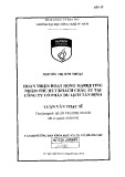 Luận văn Thạc sĩ Kinh tế: Hoàn thiện hoạt động marketing nhằm thu hút khách Châu Âu tại Công ty cổ phần du lịch Tân Định