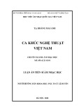 Luận án Tiến sĩ Âm nhạc học: Ca khúc nghệ thuật Việt Nam