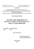 Luận văn Thạc sĩ Kinh tế: Giải pháp công nghệ thông tin để nâng cao hiệu quả hoạt động của Công ty Coast Phong Phú
