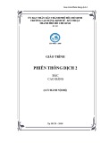 Giáo trình Phiên thông dịch 2 - CĐ Kinh tế - Kỹ thuật TP. Hồ Chí Minh