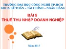 Bài giảng Thuế: Bài 5 - Trường ĐH Công nghệ