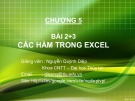 Bài giảng Tin học cơ bản: Chương 5.2 - Nguyễn Quỳnh Diệp