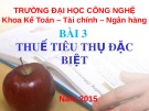 Bài giảng Thuế: Bài 3 - Trường ĐH Công nghệ