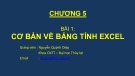 Bài giảng Tin học cơ bản: Chương 5.1 - Nguyễn Quỳnh Diệp