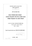 Luận văn Thạc sĩ Kinh tế chính trị: Quá trình hội nhập kinh tế quốc tế của Việt Nam - Thực trạng và giải pháp