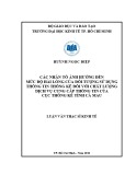 Luận văn Thạc sĩ Kinh tế: Các nhân tố ảnh hưởng đến mức độ hài lòng của đối tượng sử dụng thông tin thống kê đối với chất lượng dịch vụ cung cấp thông tin của Cục Thống kê tỉnh Cà Mau