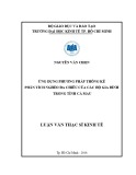 Luận văn Thạc sĩ Kinh tế: Ứng dụng phương pháp thống kê phân tích nghèo đa chiều của các hộ gia đình trong tỉnh Cà Mau