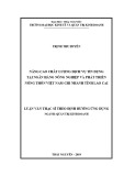 Luận văn Thạc sĩ Quản trị kinh doanh: Nâng cao chất lượng dịch vụ tín dụng tại Ngân hàng Nông nghiệp và Phát triển nông thôn Việt Nam - Chi nhánh Tỉnh Lào Cai